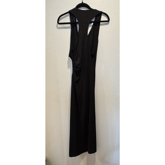 Zara Women’s Size Large Black Side Cut Out MIDI Dress - Picture 3 of 9